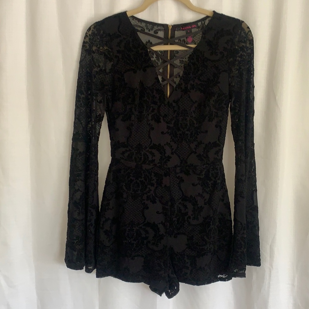 Macy’s— Material Girl Floral Lace Romper